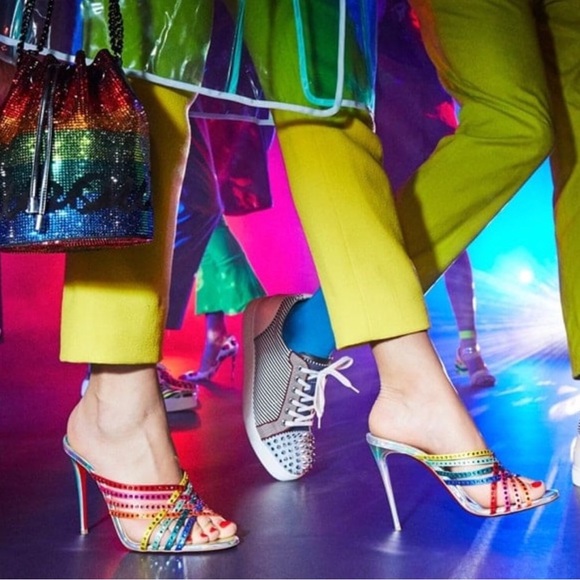CHRISTIAN LOUBOUTIN Marthastrass Jewel Rainbow Sandal ✨🌈 - Picture 1 of 13